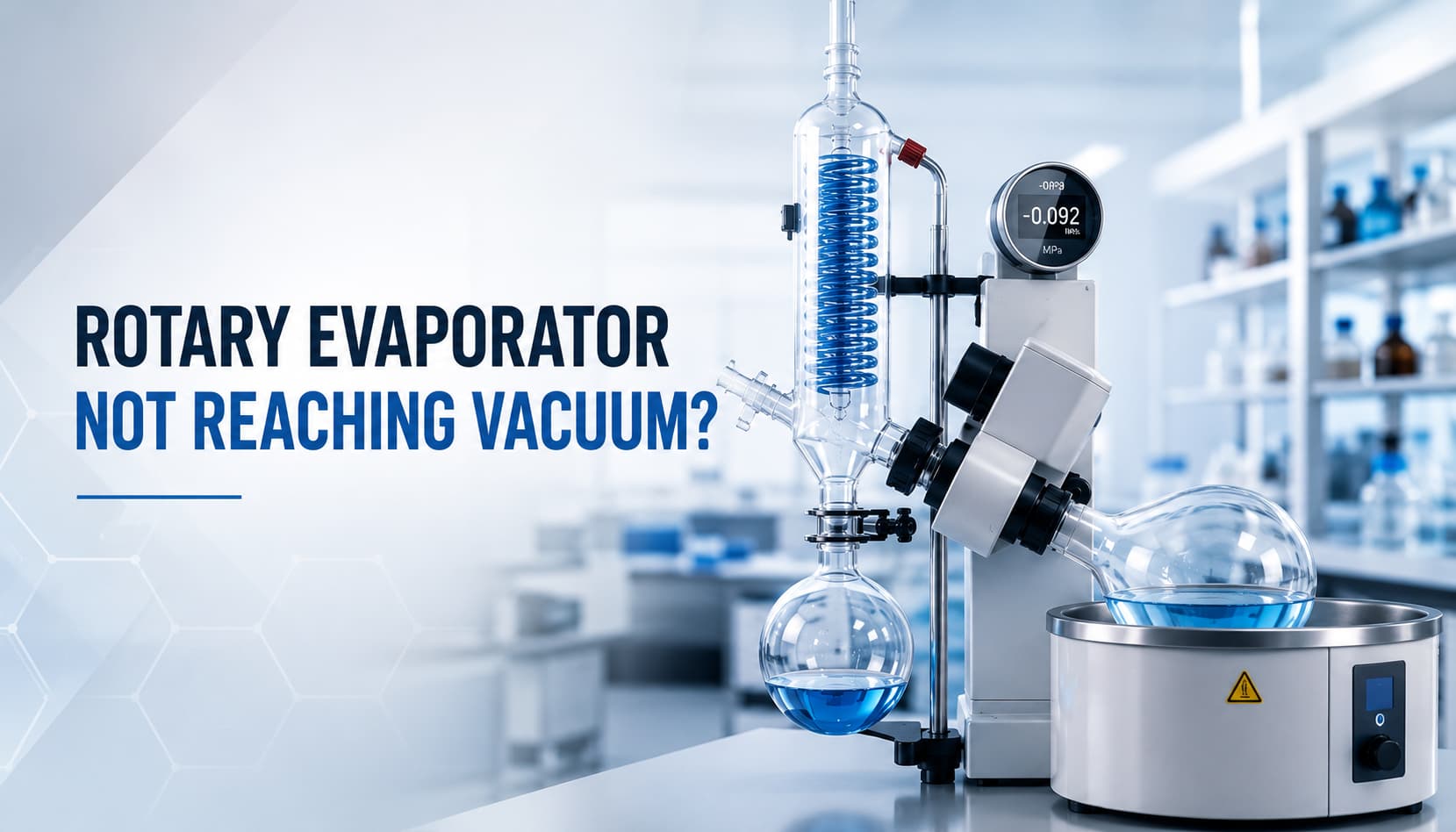 Rotary evaporator system troubleshooting vacuum issues